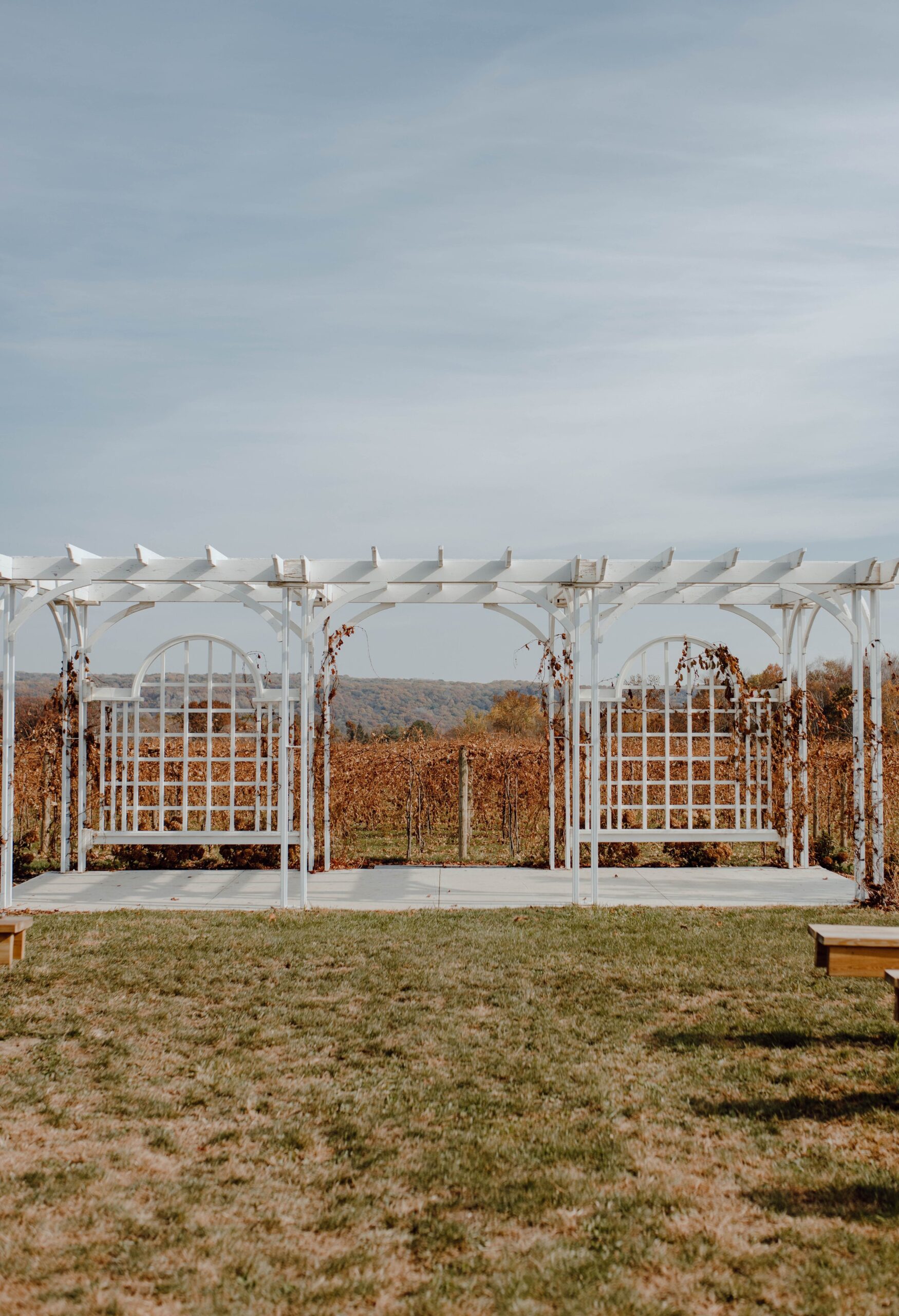 White wooden Arch