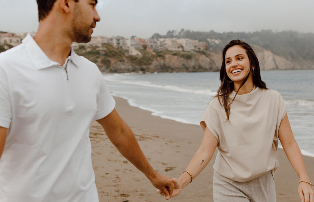 baker beach engagement photos