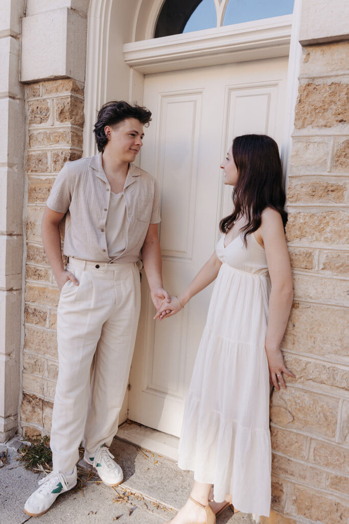 downtown northfield engagement photos