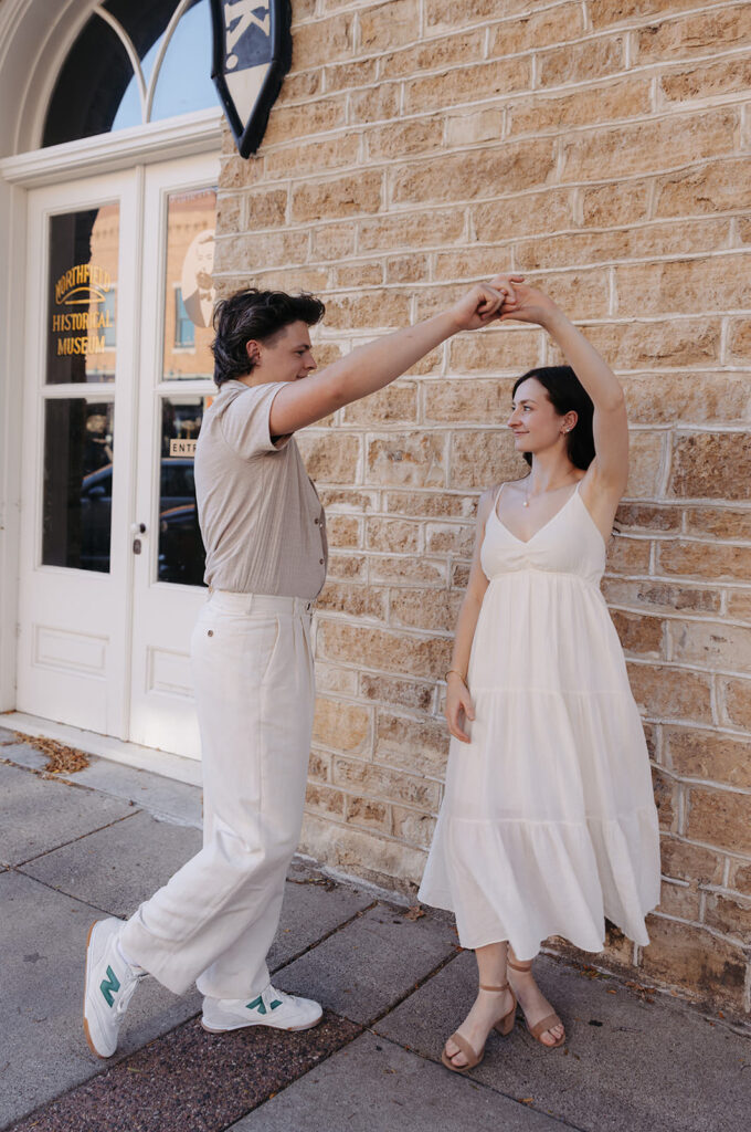 downtown northfield engagement photos