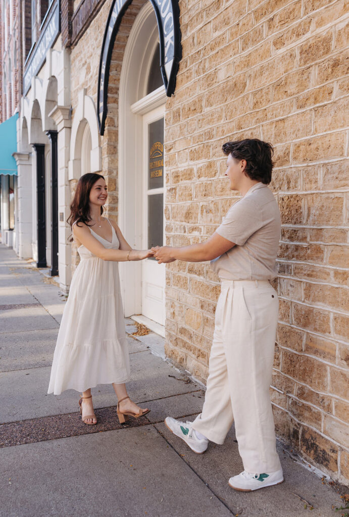 downtown northfield engagement photos